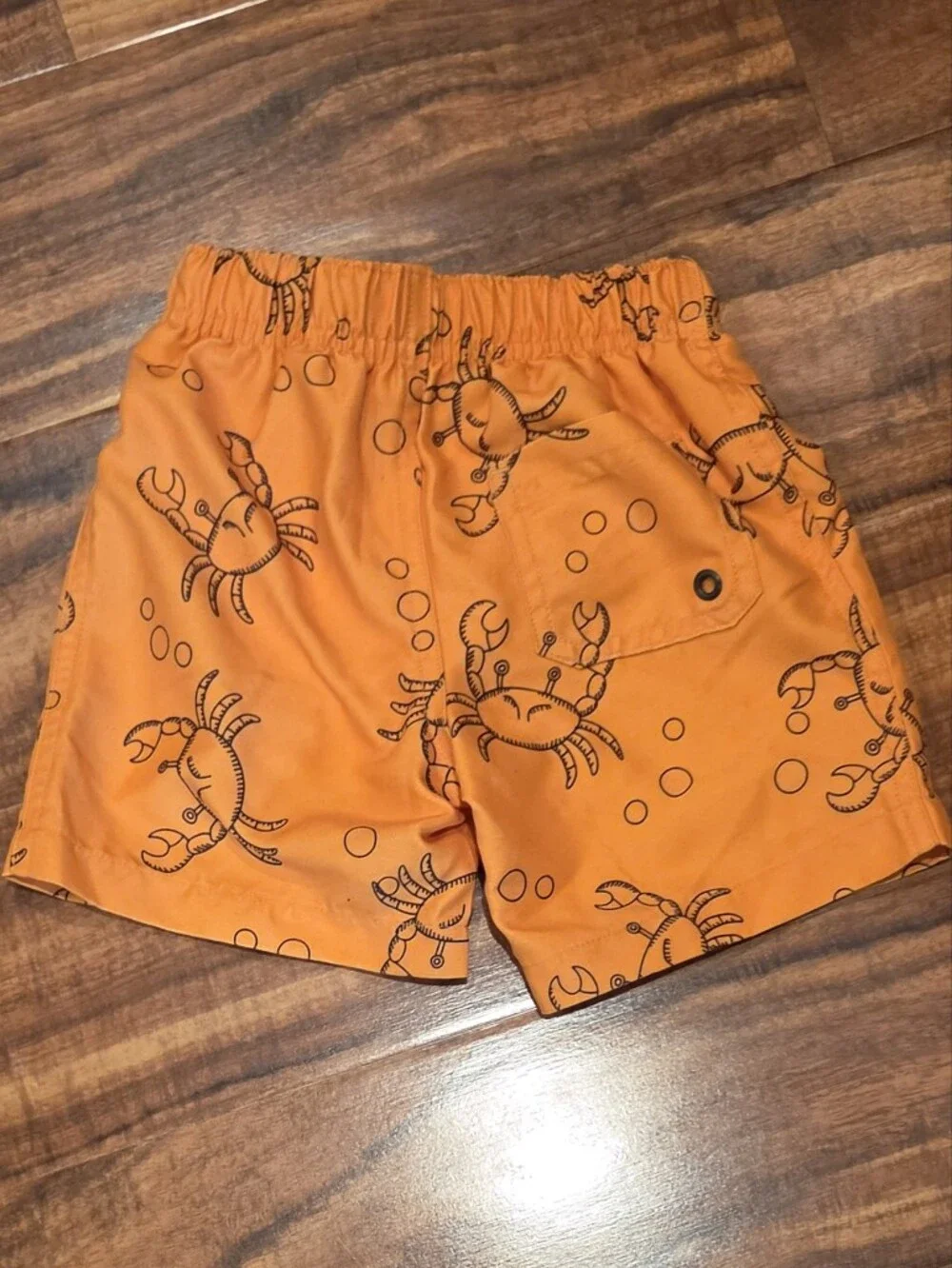 Gymboree EUC 12-18 Months Orange Crab Rashguard and Swim Shorts Set